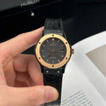 Super Clone Hublot Classic Fusion Ceramic Carbon Dial King Gold JJZ 42mm Base — case and bezel