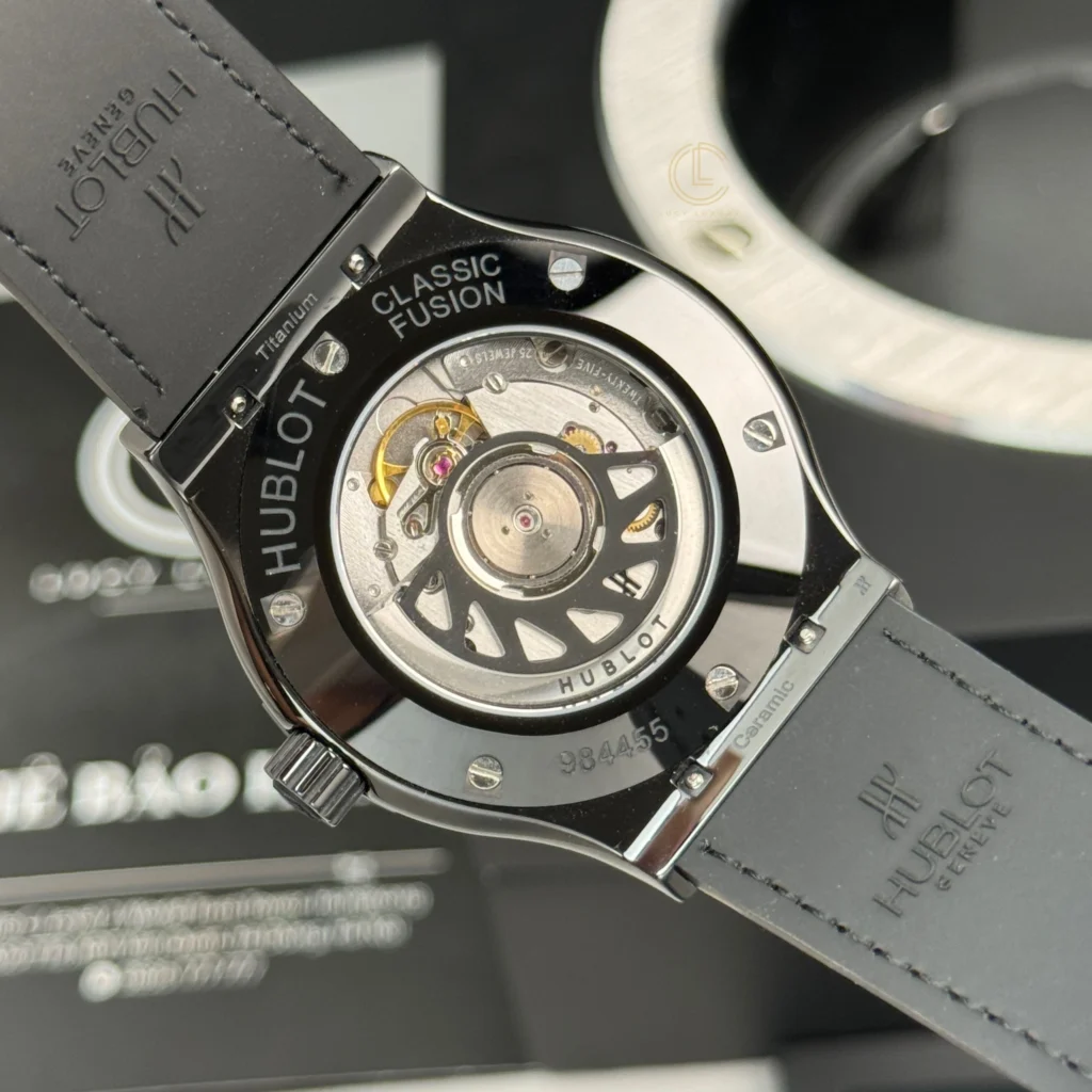 Super Clone Hublot Classic Fusion Ceramic Diamonds 42mm Black Dial JJZ Base – Customize Version — clasp and links