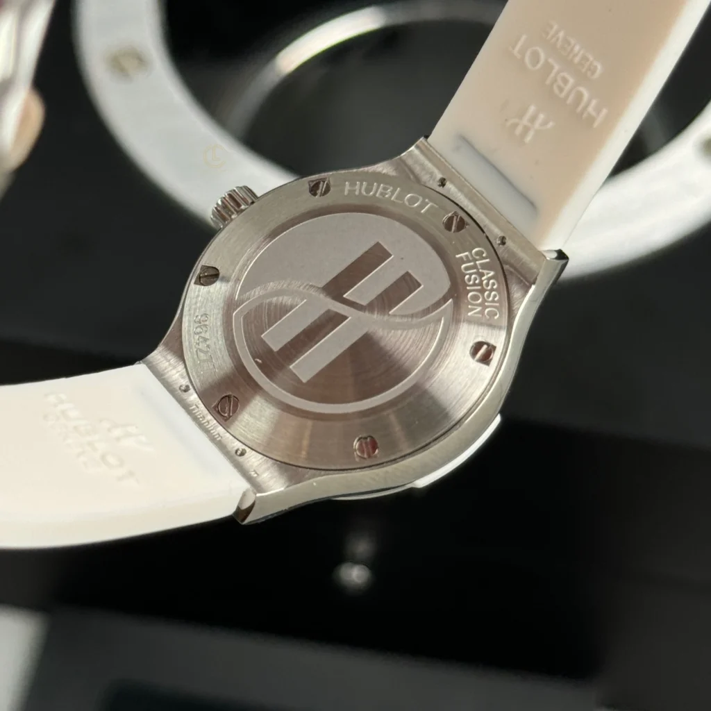 Super Clone Hublot Classic Fusion Diamonds Moissanite Pave 33mm White Dial – Handcrafted Diamod — side profile