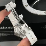 Super Clone Hublot Classic Fusion Diamonds Moissanite Pave 33mm White Dial – Handcrafted Diamod — clasp and links