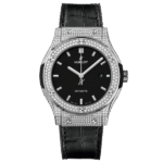 Super Clone Hublot Classic Fusion Diamonds Moissanite Pave 42mm Dial Black – Customize Diamod