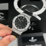 Super Clone Hublot Classic Fusion Diamonds Moissanite Pave 38mm Black Dial – Handcrafted Diamod — bracelet detail