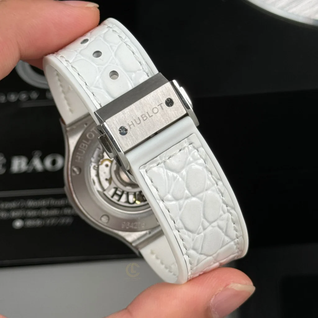 Super Clone Hublot Classic Fusion Diamonds Moissanite Pave 38mm Dial Moissanite – Handcrafted Diamod — clasp and links