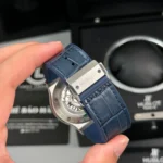 Super Clone Hublot Classic Fusion Diamonds Moissanite Pave 42mm Blue Dial – Customize Diamod — movement / caseback view