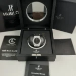 Super Clone Hublot Classic Fusion Diamonds Moissanite Pave 42mm Dial Black – Customize Diamod — view 9