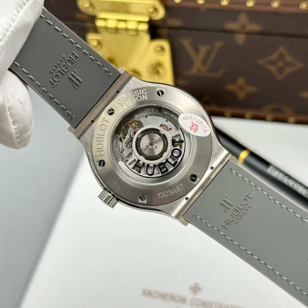 Super Clone Hublot Classic Fusion Essential Grey 42mm Titanium — case and bezel