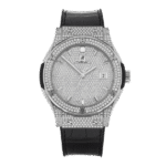 Super Clone Hublot Classic Fusion Full Diamonds Moissanite Pave 42mm – Customize Diamod