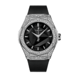 Super Clone Hublot Classic Fusion 40mm Leather Strap Steel