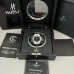 Super Clone Hublot Classic Fusion 40mm Leather Strap Steel — movement / caseback view