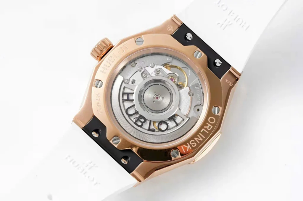 Super Clone Hublot Classic Fusion Orlinski 550.OS.2200.RW.ORL20 40mm Gold White — movement / caseback view