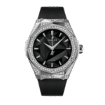 Super Clone Hublot Classic Fusion 40mm Leather Strap Steel