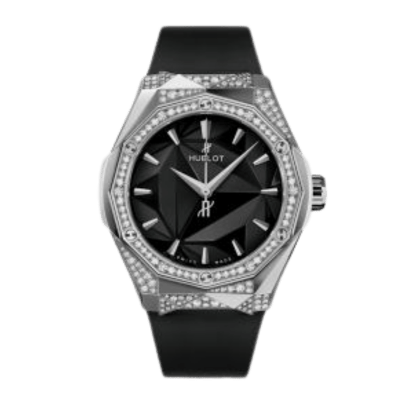 Super Clone Hublot Classic Fusion 40mm Leather Strap Steel