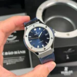 Super Clone Hublot Classic Fusion Titanium 38mm Blue Dial Unisex Size — dial close-up