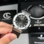 Super Clone Hublot Classic Fusion Titanium 38mm Gray Dial Unisex Size — case and bezel