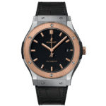 Super Clone Hublot Classic Fusion 42mm Leather Strap Titanium