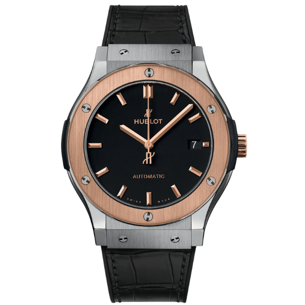 Super Clone Hublot Classic Fusion 42mm Leather Strap Titanium