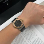 Super Clone Hublot Classic Fusion 42mm Leather Strap Titanium — dial close-up