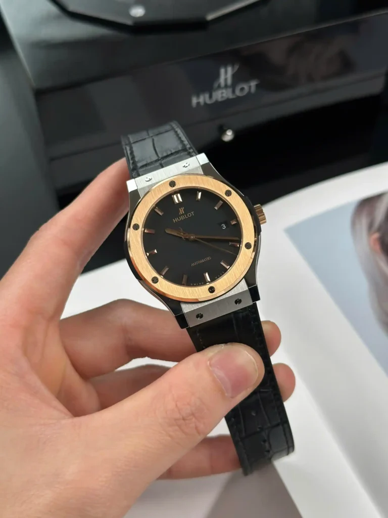 Super Clone Hublot Classic Fusion 42mm Leather Strap Titanium — bracelet detail
