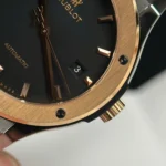 Super Clone Hublot Classic Fusion 42mm Leather Strap Titanium — side profile