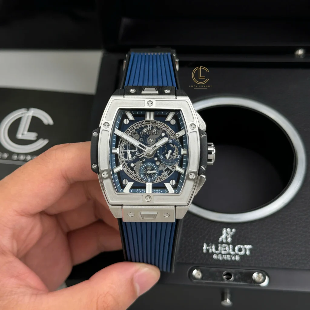 Super Clone Hublot Spirit Of Big Bang 642.NX.7170.RX 642NX7170RX 44mm Blue Dial Titanium V2 – — case and bezel