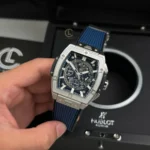 Super Clone Hublot Spirit Of Big Bang 642.NX.7170.RX 642NX7170RX 44mm Blue Dial Titanium V2 – — bracelet detail