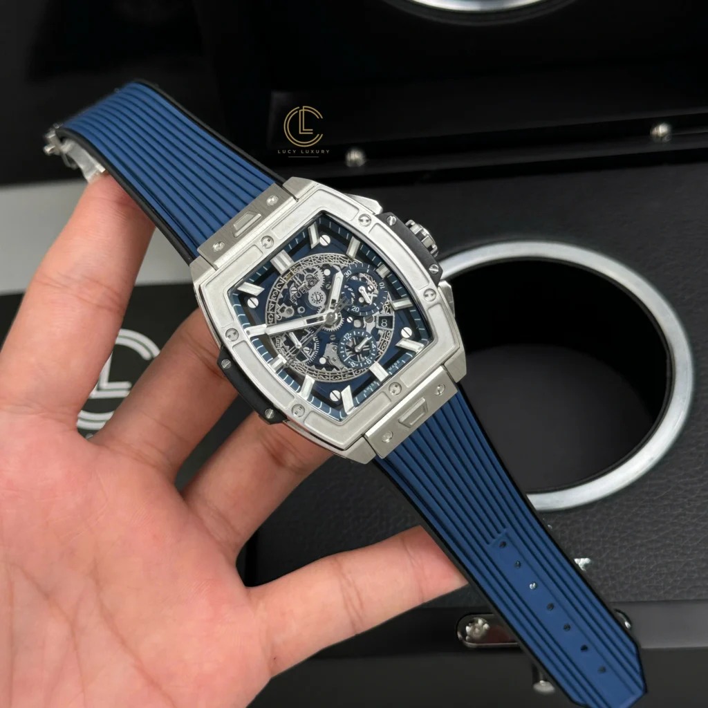 Super Clone Hublot Spirit Of Big Bang 642.NX.7170.RX 642NX7170RX 44mm Blue Dial Titanium V2 – — side profile