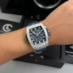 Super Clone Hublot Spirit Of Big Bang 642.NX.7170.RX 642NX7170RX 44mm Blue Dial Titanium V2 – — clasp and links