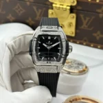 Super Clone Hublot Spirit Of Big Bang Black Titanium Pavé 665.NX.1170.LR.1604 – — case and bezel
