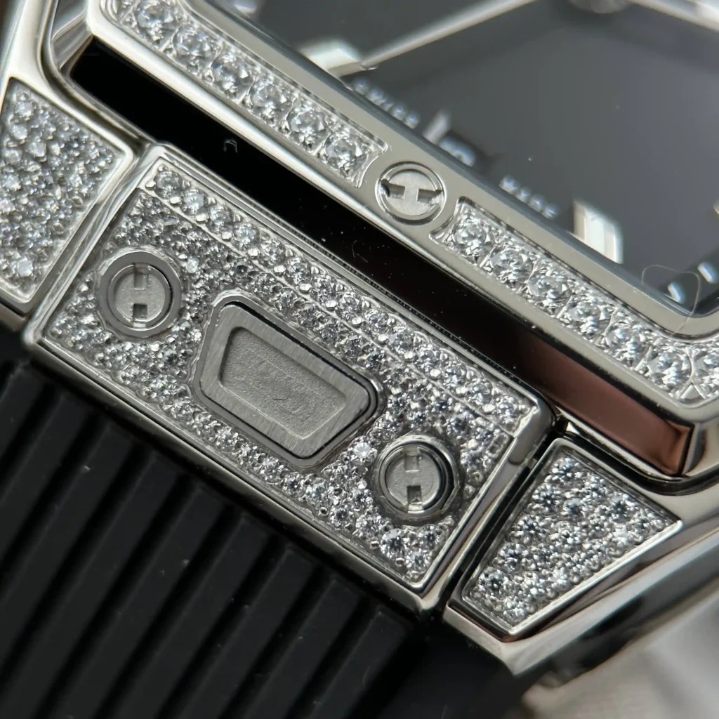 Super Clone Hublot Spirit Of Big Bang Black Titanium Pavé 665.NX.1170.LR.1604 – — view 9