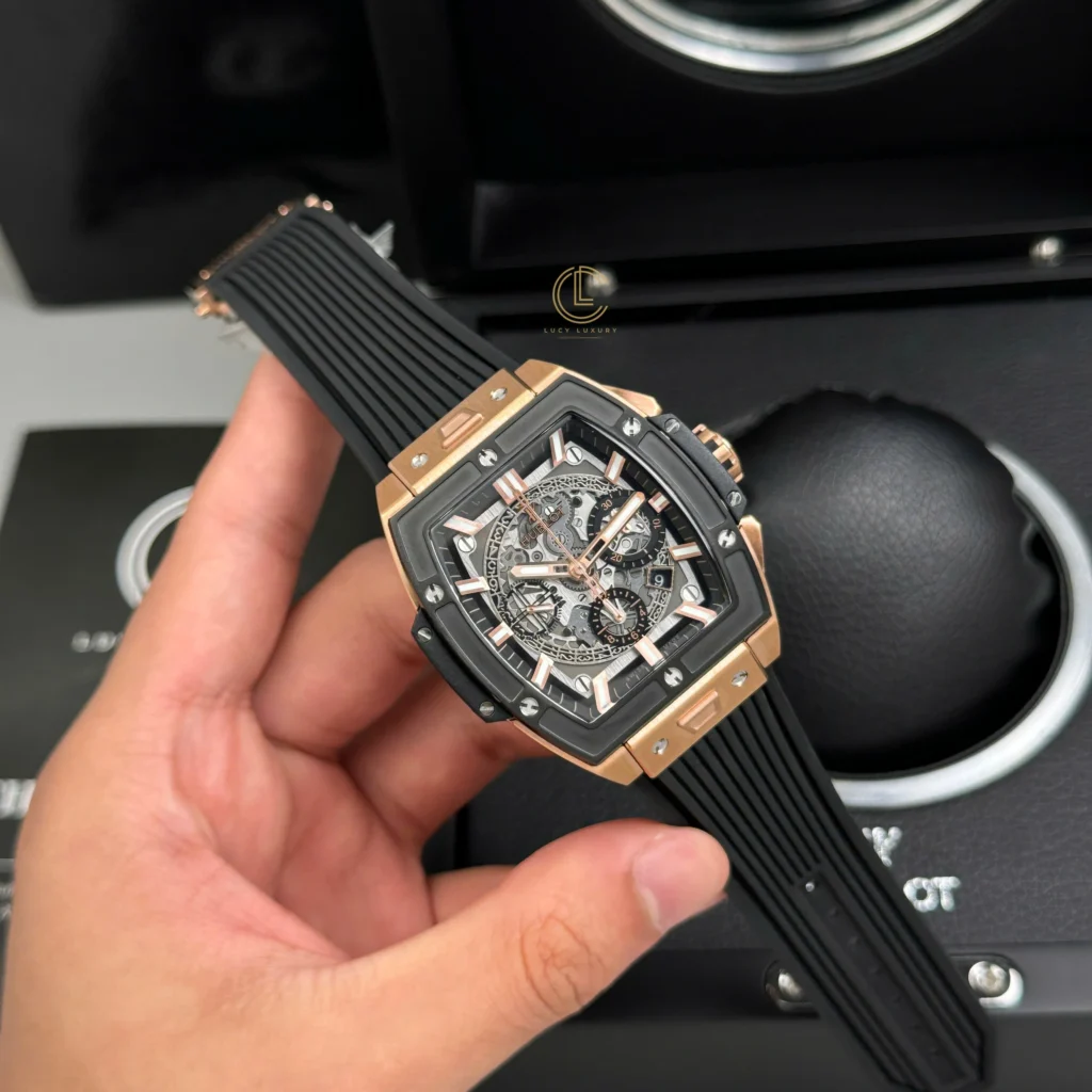 Super Clone Hublot Spirit Of Big Bang King Gold 642.OX.0180.RX 42mm V2 — dial close-up