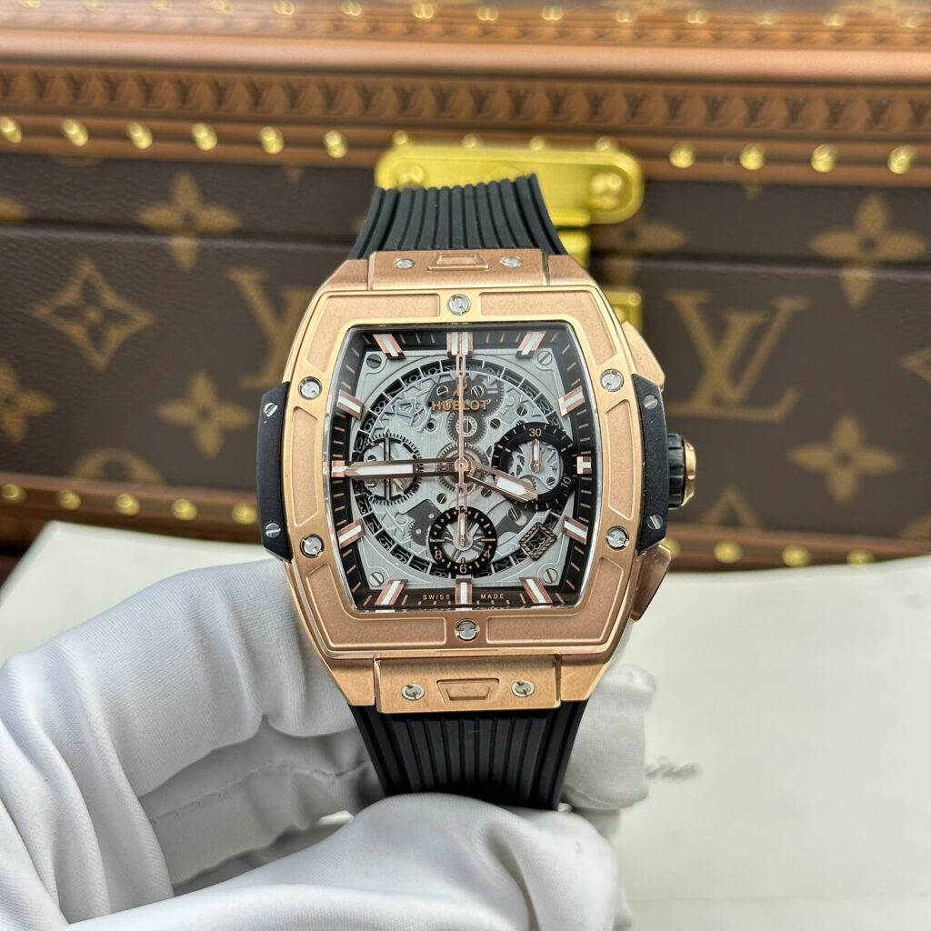 Super Clone Hublot Spirit Of Big Bang King Gold Ceramic 642.OM.0180.RX 42mm — case and bezel
