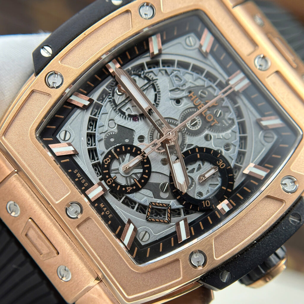 Super Clone Hublot Spirit Of Big Bang King Gold Ceramic 642.OM.0180.RX 42mm — side profile
