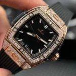 Super Clone Hublot Spirit Of Big Bang King Gold Pave 662.OX.1180.LR.1604 – — side profile
