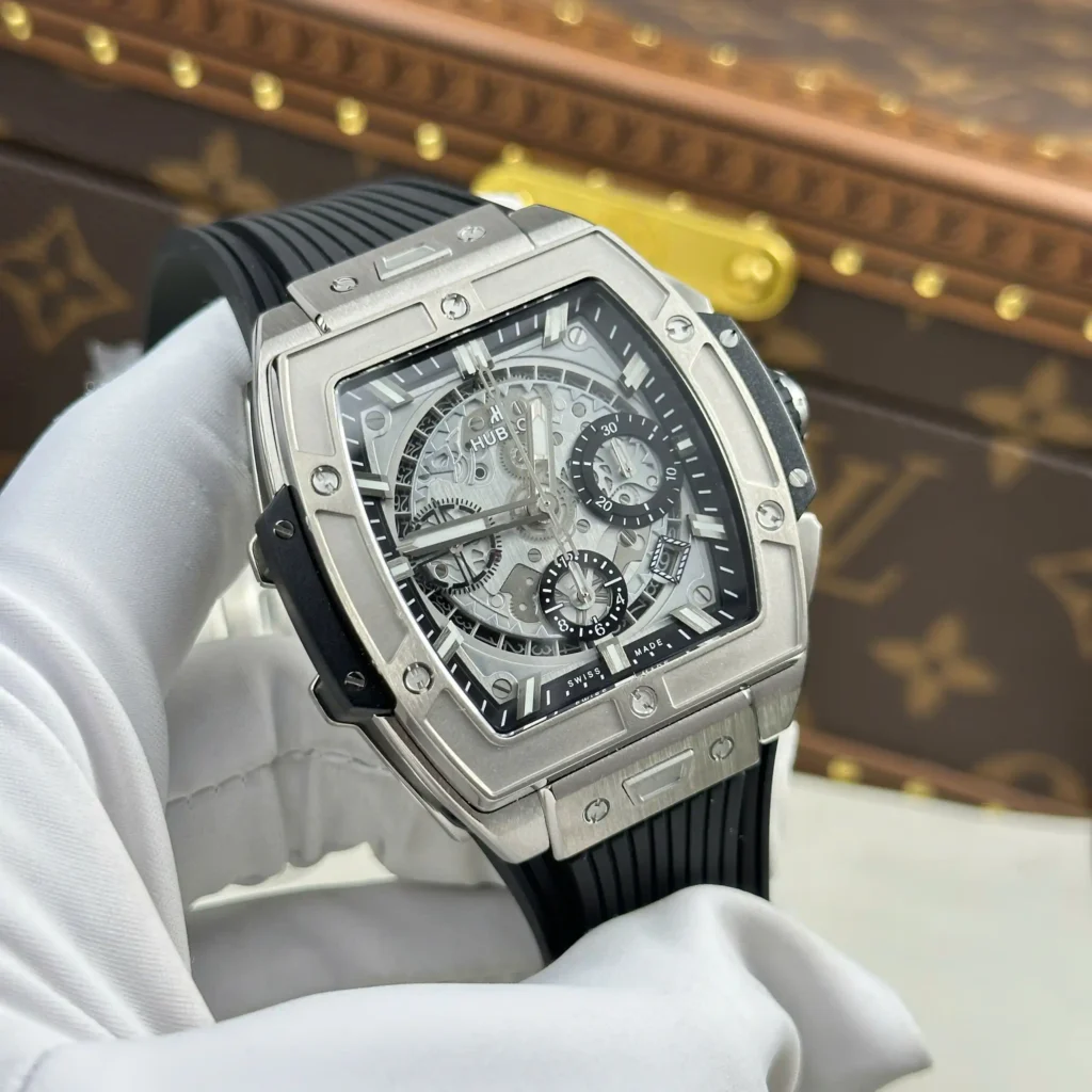 Super Clone Hublot Big Bang 42mm Rubber Strap Titanium — case and bezel