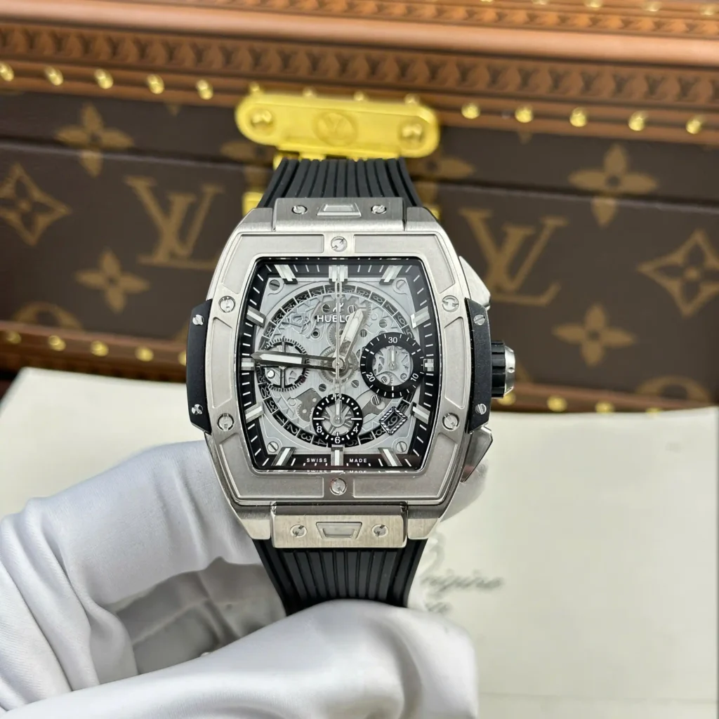 Super Clone Hublot Big Bang 42mm Rubber Strap Titanium — bracelet detail