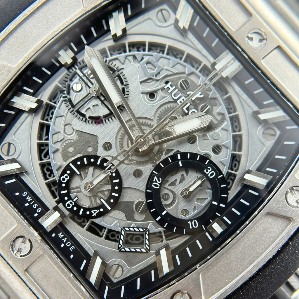 Super Clone Hublot Big Bang 42mm Rubber Strap Titanium — side profile