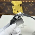 Super Clone Hublot Big Bang 42mm Rubber Strap Titanium — on leather display