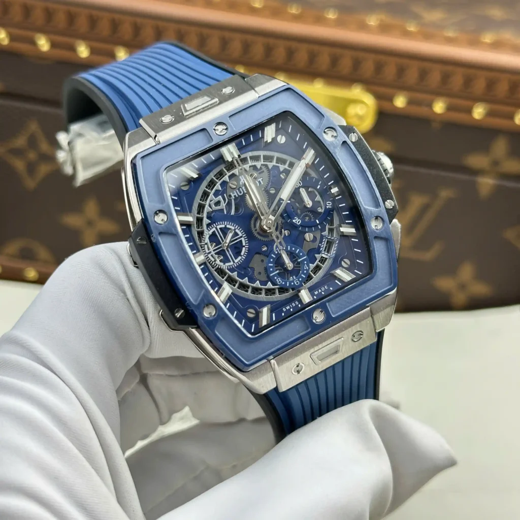 Super Clone Hublot Spirit Of Big Bang Titanium Blue Ceramic 42mm — bracelet detail