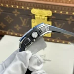 Super Clone Hublot Spirit Of Big Bang Titanium Blue Ceramic 42mm — on leather display
