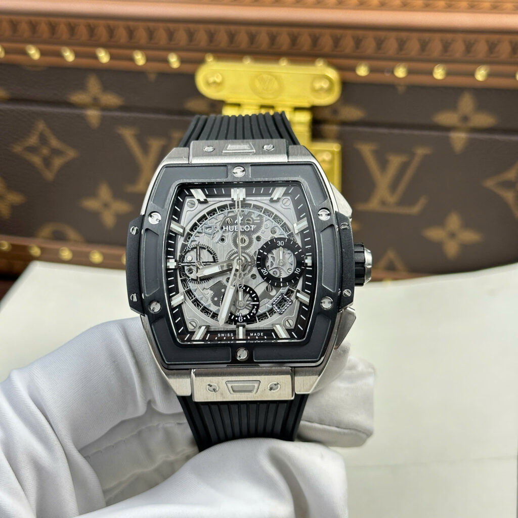 Super Clone Hublot Big Bang 42mm Rubber Strap Titanium — case and bezel