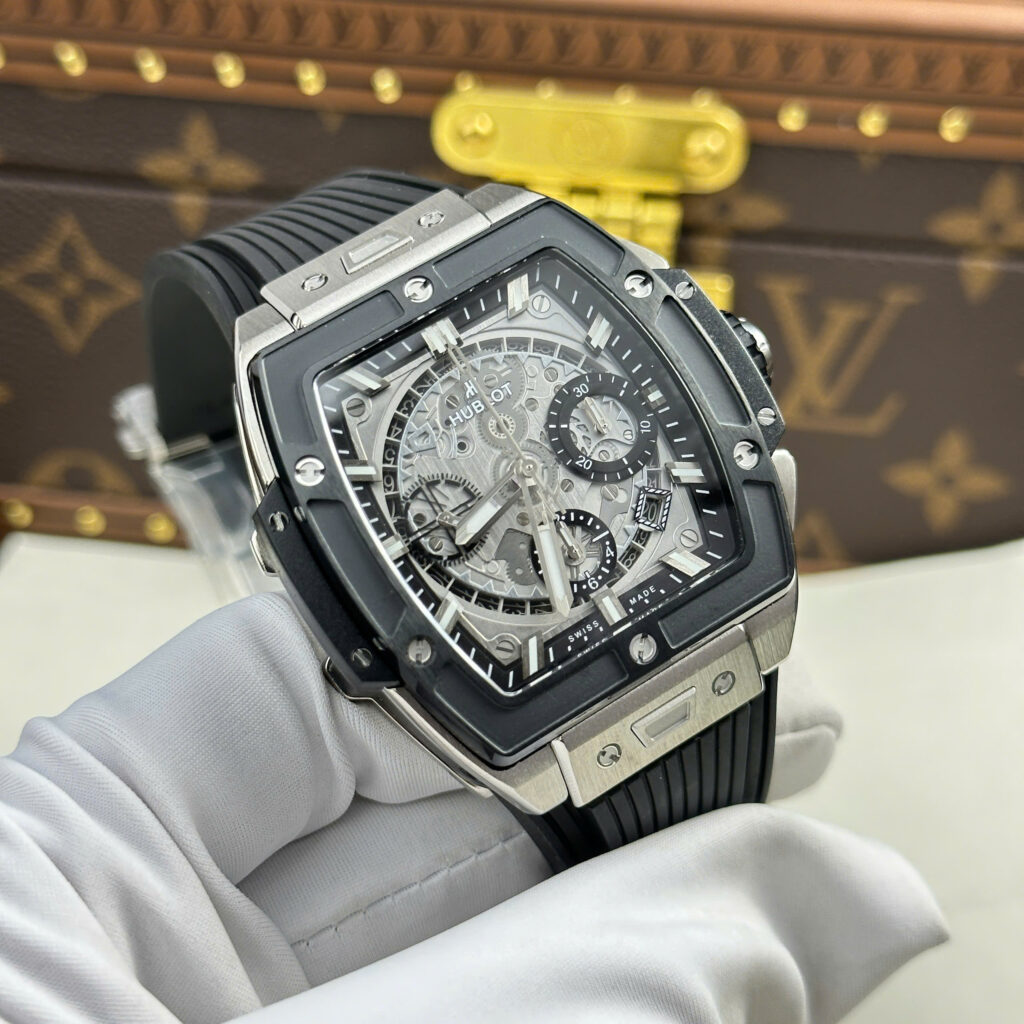 Super Clone Hublot Big Bang 42mm Rubber Strap Titanium — bracelet detail