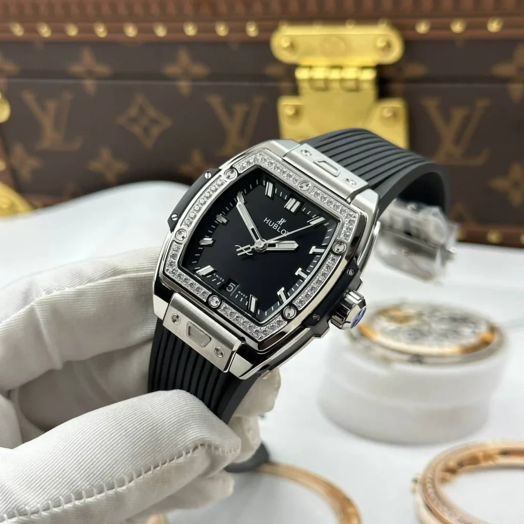 Super Clone Hublot Spirit Of Big Bang Titanium Diamonds 662.NX.1170.RX.1204 — side profile