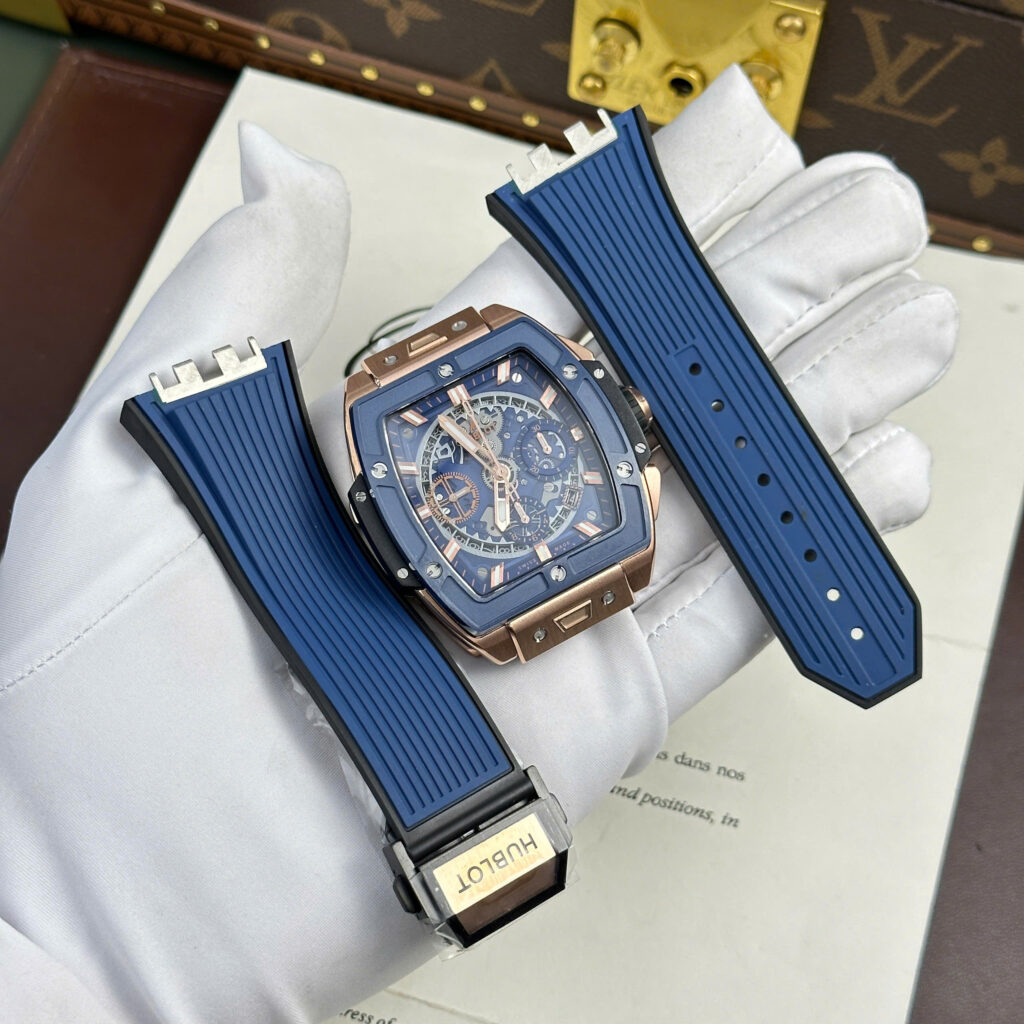 Super Clone Hublot Spirit Of Big bang King Gold Ceramic 642.OL.7180.RX 42mm — dial close-up