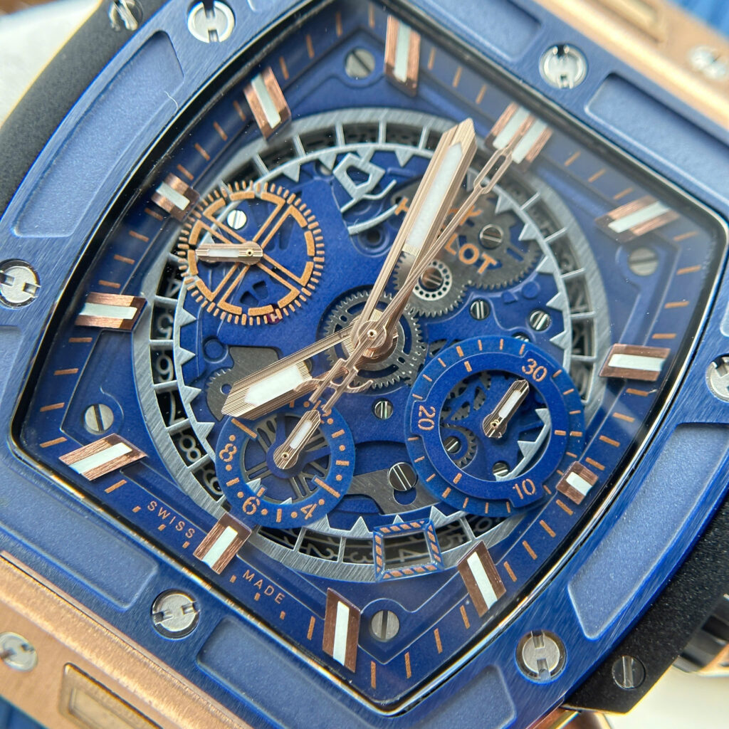Super Clone Hublot Spirit Of Big bang King Gold Ceramic 642.OL.7180.RX 42mm — side profile