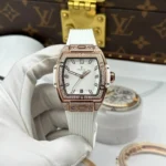 Super Clone Hublot Spirit of Big Bang King Gold White Pavé 662.OE.2080.RW.1604 — case and bezel