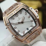 Super Clone Hublot Spirit of Big Bang King Gold White Pavé 662.OE.2080.RW.1604 — side profile