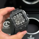 Super Clone Hublot Square Bang Unico 821.CI.0170.RX 821CI0170RX 42mm Black Dial Ceramic — side profile