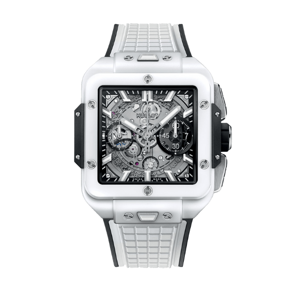 Super Clone Hublot Square Bang Unico 821.HX.0170.RX 821HX0170RX 42mm White Dial Ceramic