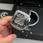 Super Clone Hublot Square Bang Unico 821.NM.0170.RX 821NM0170RX 42mm Titanium Ceramic — dial close-up
