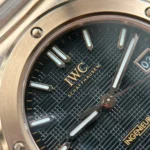 Super Clone IWC 40mm Steel — on leather display